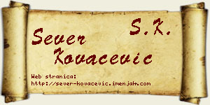 Sever Kovačević vizit kartica